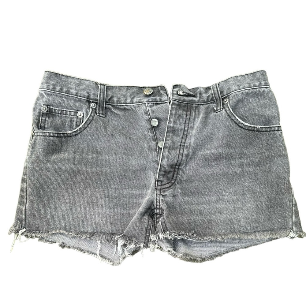 Cheap Monday Women’s Black/Gray Jean Shorts Denim Swedish Brand Teenagers Urban